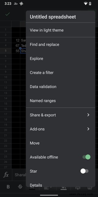 So aktivieren Sie den Dunkelmodus von Android für Google Docs, Sheets und Slides 