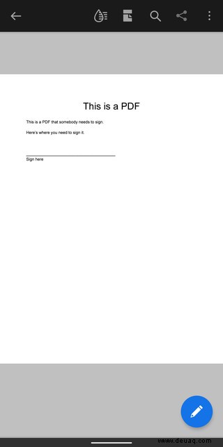 So erstellen Sie eine Signatur für PDF-Dokumente auf einem Android-Telefon 