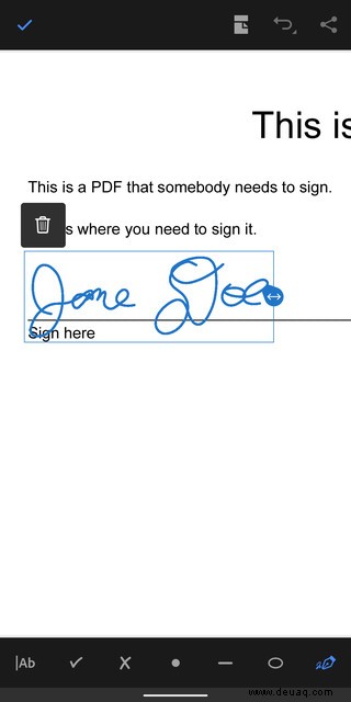 So erstellen Sie eine Signatur für PDF-Dokumente auf einem Android-Telefon 