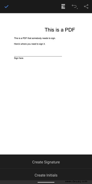 So erstellen Sie eine Signatur für PDF-Dokumente auf einem Android-Telefon 