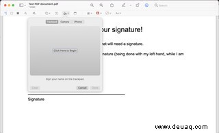 So erstellen Sie eine Signatur für PDF-Dokumente auf einem Mac 