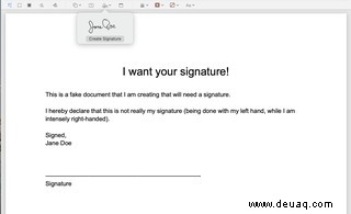 So erstellen Sie eine Signatur für PDF-Dokumente auf einem Mac 