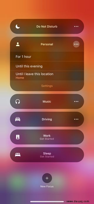 So verwenden Sie die neuen Fokusmodi von iOS 15 