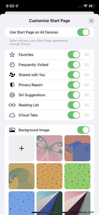 So fügen Sie Safari in iOS 15 einen Hintergrund hinzu 