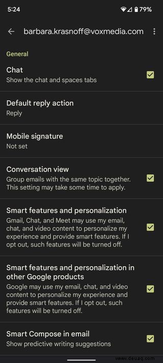 So werden Sie die lästigen Registerkarten „Meet“, „Chat“ und „Spaces“ in Google Mail für Mobilgeräte los 