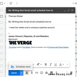So planen Sie eine E-Mail in Gmail 