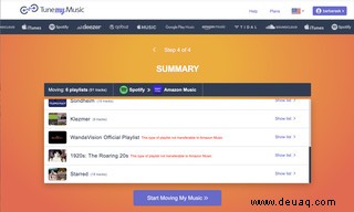 So übertragen Sie Wiedergabelisten von Spotify zu Apple Music, Amazon Music, YouTube Music oder Tidal 
