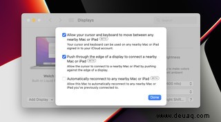 So verwenden Sie Universal Control auf Ihrem Mac und iPad 