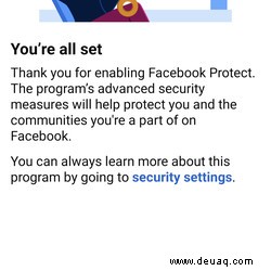 So aktivieren Sie Facebook Protect 