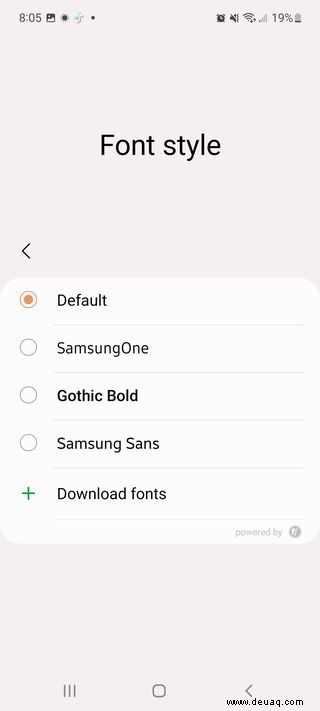 So ändern Sie die Schriftart auf Ihrem Samsung Galaxy-Telefon 