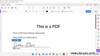 So erstellen Sie eine Signatur für PDF-Dokumente auf einem PC 