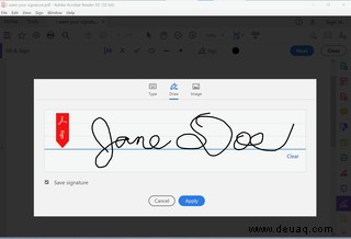 So erstellen Sie eine Signatur für PDF-Dokumente auf einem PC 