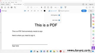So erstellen Sie eine Signatur für PDF-Dokumente auf einem PC 