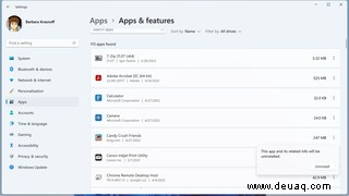 Windows 11-Grundlagen:So deinstallieren Sie Apps 