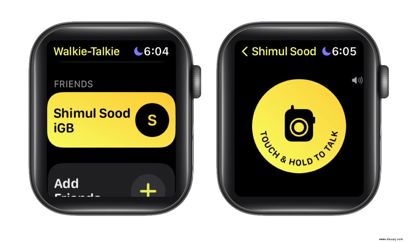 So verwenden Sie Walkie-Talkie auf der Apple Watch 