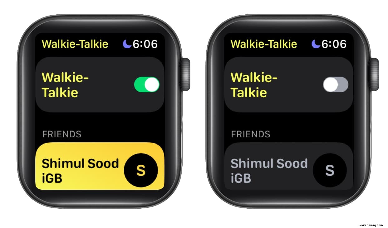 So verwenden Sie Walkie-Talkie auf der Apple Watch 