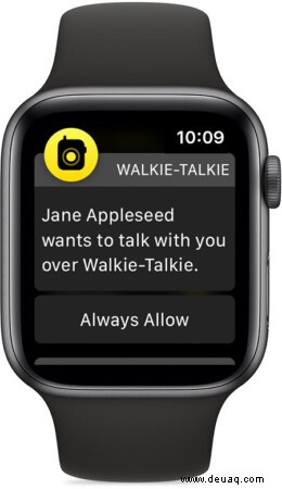 So verwenden Sie Walkie-Talkie auf der Apple Watch 