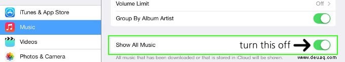 So stoppen Sie das Musik-App-Streaming von Songs aus iCloud/iTunes Match und verhindern Datenverlust 