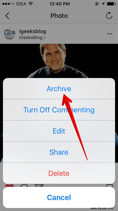 So archivieren Sie Instagram-Posts auf iPhone und iPad 