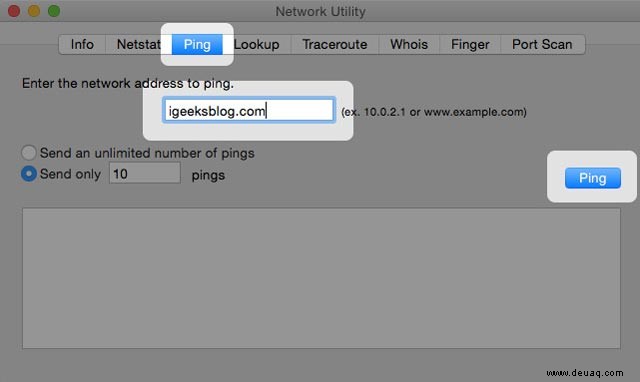 So pingen Sie die IP-Adresse auf dem Mac 