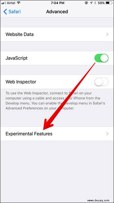 So aktivieren Sie experimentelle Safari-Funktionen in iOS 11 