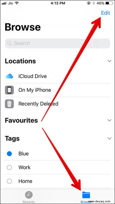 So passen Sie Tags in der Datei-App in iOS 11 auf dem iPhone an 