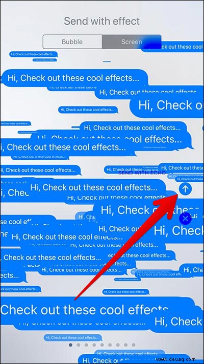 Senden Sie iMessage mit Spotlight- und Echo-Effekten auf dem iPhone 