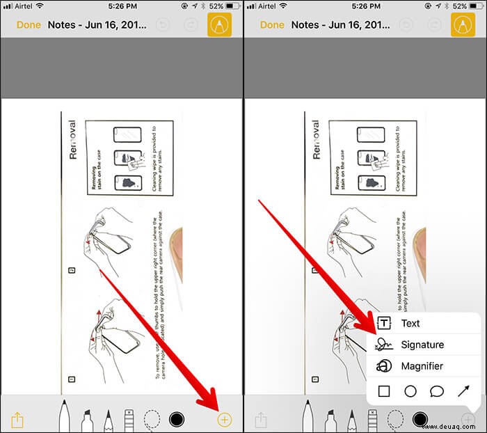 So verwenden Sie Instant Markup in der Notizen-App auf iPhone und iPad 