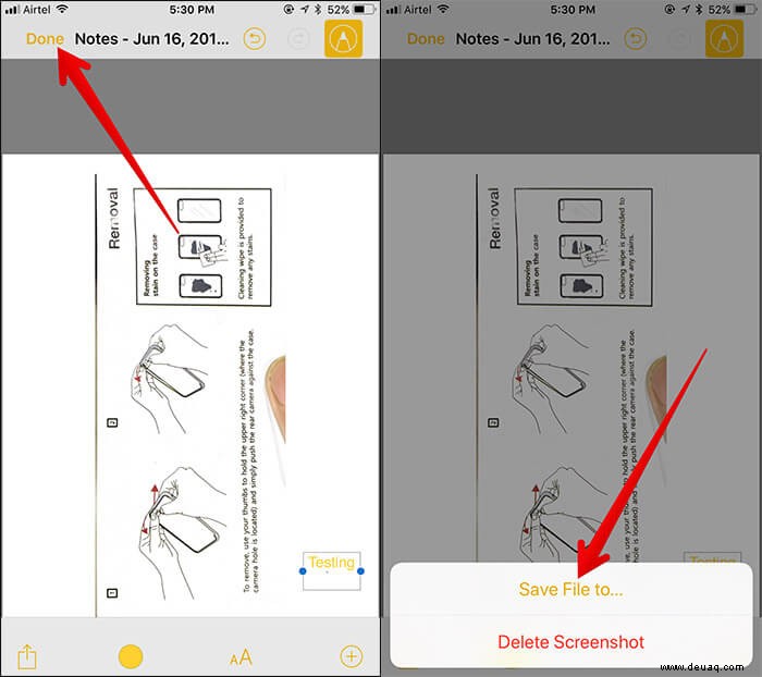 So verwenden Sie Instant Markup in der Notizen-App auf iPhone und iPad 