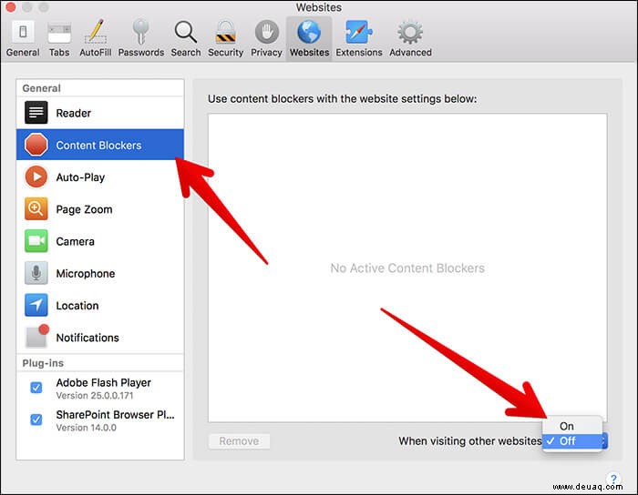 Wie passe ich Website-Einstellungen in Safari auf dem Mac an? 