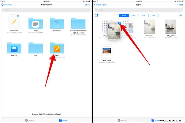 So verwenden Sie Drag &Drop in iOS 11 auf dem iPad Pro 