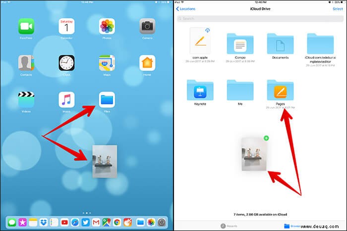So verwenden Sie Drag &Drop in iOS 11 auf dem iPad Pro 