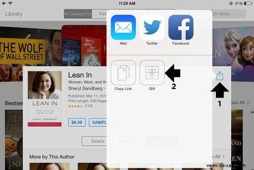 So verschenken Sie ein iBook aus dem iBookstore auf dem iPhone/iPad 