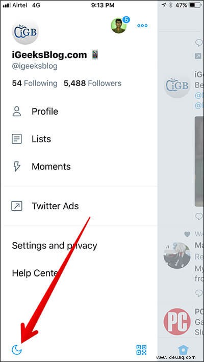 So aktivieren Sie den Nachtmodus in Twitter auf dem iPhone oder iPad 