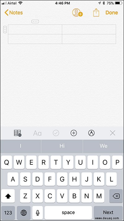 So verwenden Sie Tabellen in der Notizen-App auf iPhone, iPad und Mac 
