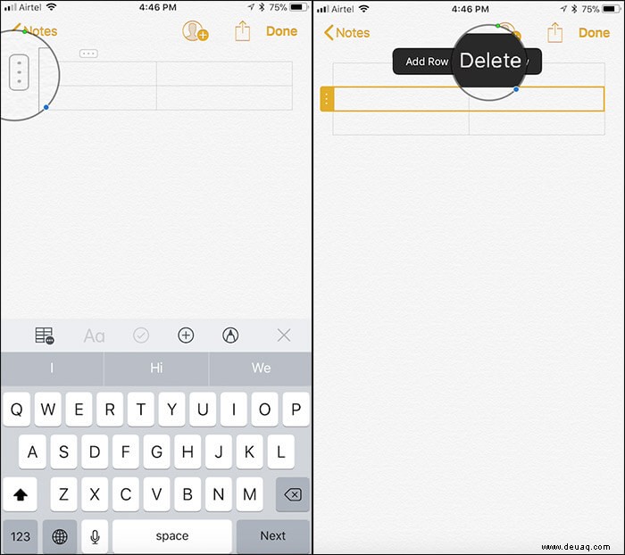 So verwenden Sie Tabellen in der Notizen-App auf iPhone, iPad und Mac 