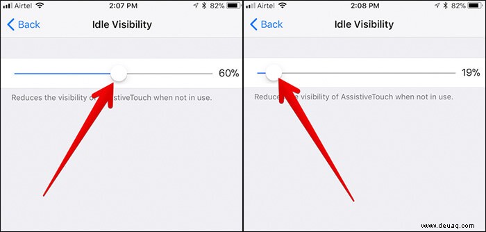So reduzieren Sie die Sichtbarkeit von AssistiveTouch auf iPhone und iPad 