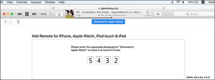 So verwenden Sie Ihre Apple Watch als Fernbedienung für iTunes 
