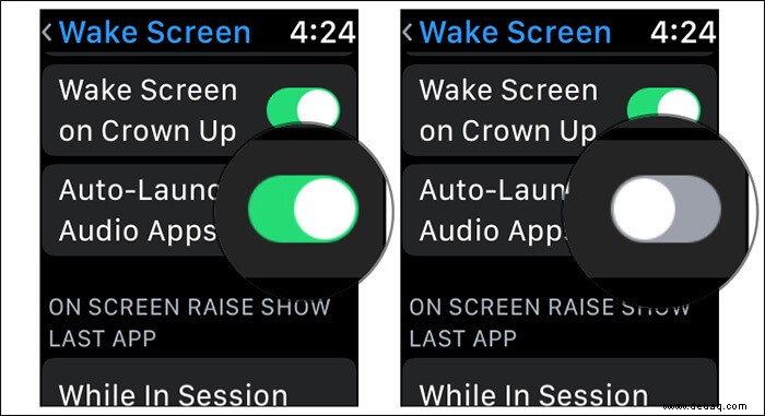 So deaktivieren Sie die automatische Wiedergabe von Audio-Apps auf der Apple Watch 