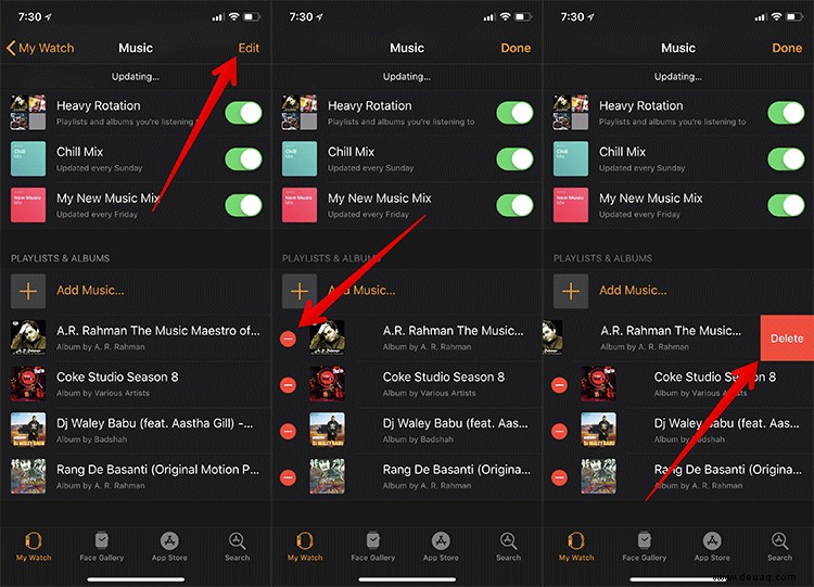 So synchronisieren Sie Wiedergabelisten vom iPhone mit der Apple Watch 