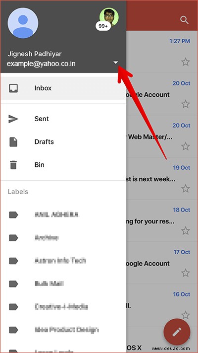 So fügen Sie E-Mail-Konten von Drittanbietern zur Google Mail-App auf dem iPhone oder iPad hinzu 