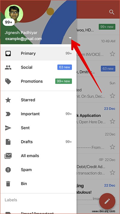 So fügen Sie E-Mail-Konten von Drittanbietern zur Google Mail-App auf dem iPhone oder iPad hinzu 