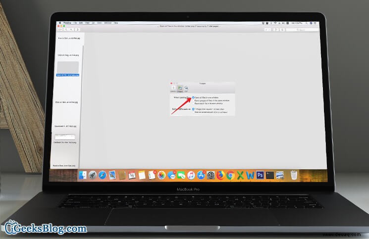 So öffnen Sie alle Bilder in einem Fenster in der Vorschau auf dem Mac 
