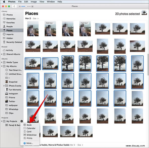 So erstellen Sie ein Fotobuch mit der Fotos-App auf dem Mac 