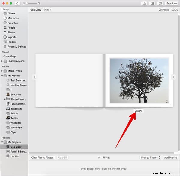 So erstellen Sie ein Fotobuch mit der Fotos-App auf dem Mac 