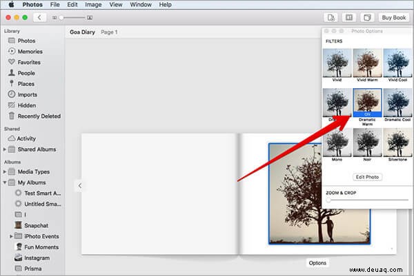 So erstellen Sie ein Fotobuch mit der Fotos-App auf dem Mac 