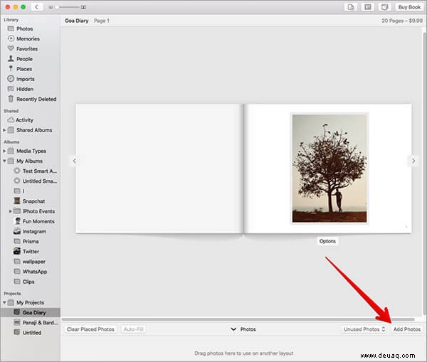 So erstellen Sie ein Fotobuch mit der Fotos-App auf dem Mac 