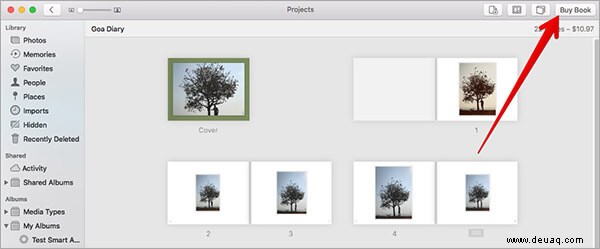 So erstellen Sie ein Fotobuch mit der Fotos-App auf dem Mac 