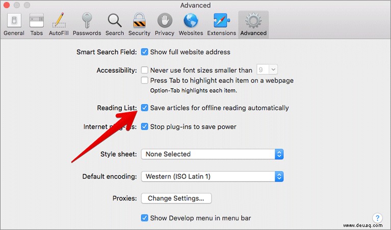 So speichern Sie alle Safari-Seiten in der Leseliste auf dem Mac 