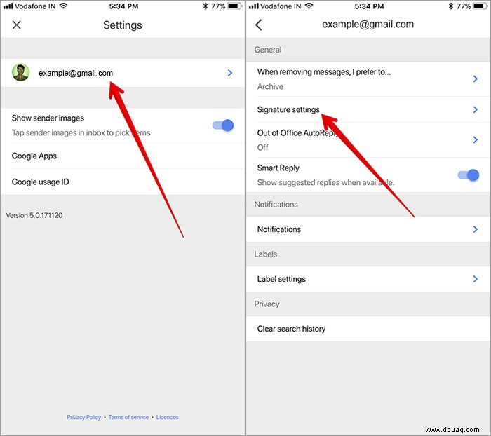 So erstellen Sie eine Google Mail-Signatur auf iPhone, Android und PC 